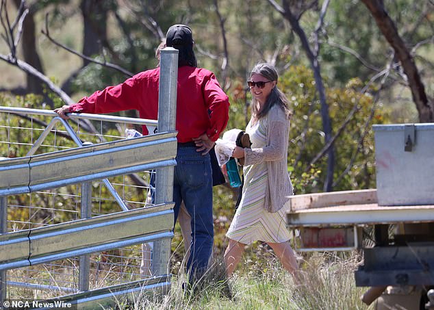 What should have been a quiet barbecue for a dozen guests turned into a party for more than 80 of their closest friends (photo: a guest arriving on Sunday)