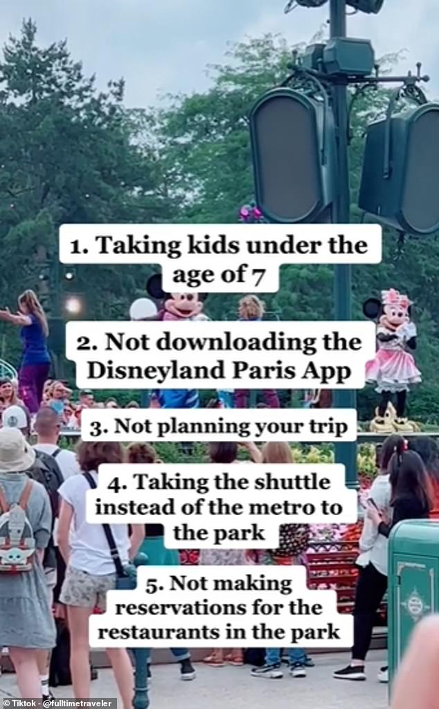 Some of Lala's advice is to download the Disneyland Paris app, make reservations for the particularly busy restaurants and take the shuttle instead of the metro to the park