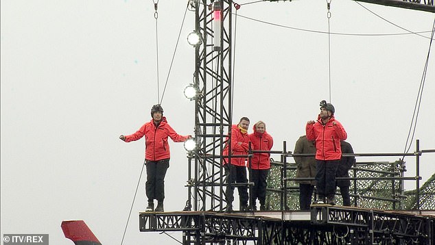 Heartbreaking!  In the past, the terrifying process has seen the celebrities battle their vertigo as they had to demolish a plank high in the air before even reaching the jungle (Snoochie Shy and Naughty Boy are set to trial in Wales in 2021)