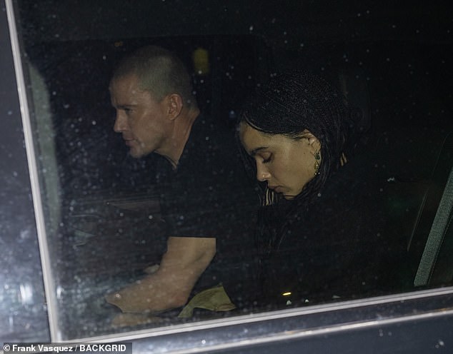 Stars: Channing Tatum, 43, was pictured arriving at the bash in his car with girlfriend Zoe Kravitz, 34