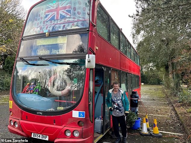 Neil Wainwright, 61, said he felt 'trapped' in his council house and preferred living in the van - which was parked on a public street in Glasney Road