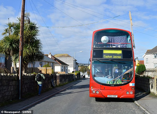 Concerns began when it emerged that Mr Wainright – a former electromechanical engineer – had been powering the bus with an extension cable coming from his town hall's empty letterbox.