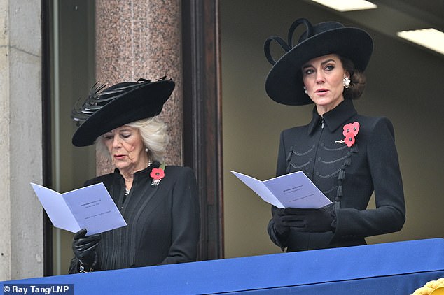 The royal family held a two-minute silence to commemorate the fallen soldiers