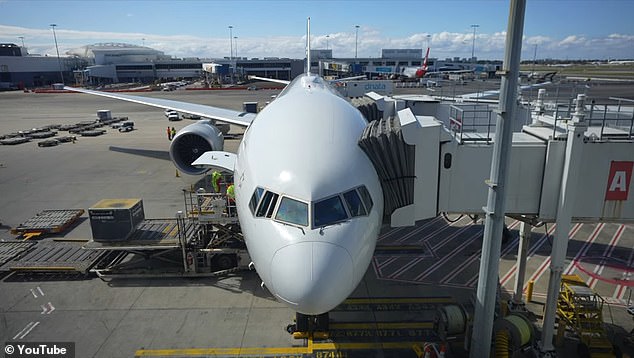 Kara and Nate, who have visited a whopping 106 countries, boarded the Triple 7 plane for the first part of their trip, which would last three hours.