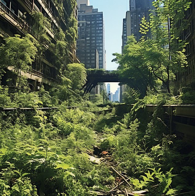 In the absence of people, Central Park has become a thriving wilderness, and the city's legacy lives on in the whisper of the wind through the deserted streets.