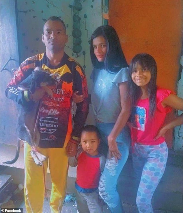 Michael Castejon, 39, and his family while living in Venezuela