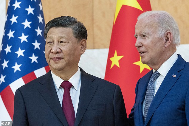 Xi Jinping (L) and Joe Biden (R) meet next week for the first time in a year as tensions rise over China's nuclear arsenal