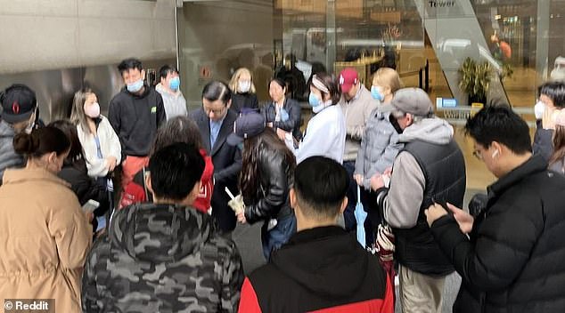 Tenants have no choice but to accept substandard living conditions, inspections and rent increases without notice.  Pictured are queues at a rental inspection in Sydney