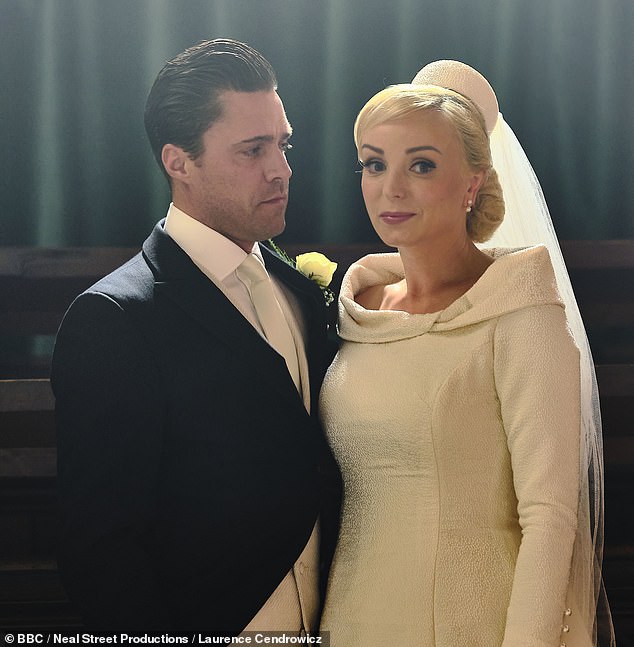 On-screen romance: The actors are known for their roles as on-screen couple Trixie Franklin and Matthew Aylward in the BBC drama (pictured in the show)