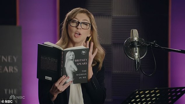 The Voice of Britney's Book: The sketch then sees other cast members pretending to be celebrities as they audition to read the audiobook version of the star's memoir