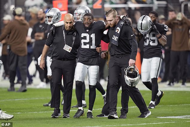 1699844995 520 Raiders Amik Robertson suffers gruesome head injury after taking knee