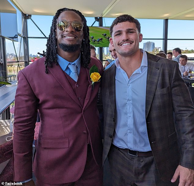 Cleary was photographed with former LA Rams star Todd Gurley at a Melbourne Cup event