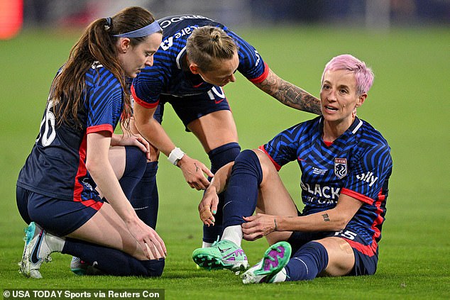 Rapinoe said she was 'pretty sure' she tore her Achilles tendon during NWSL final