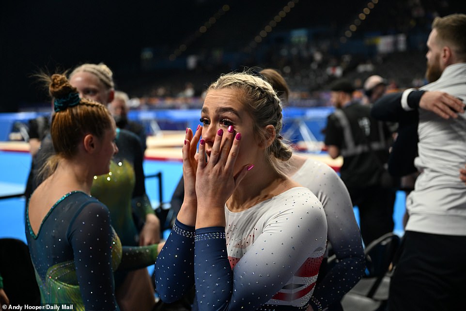 Team GB's Williamson is left stunned after confirmation that the women's team had claimed the gold medal