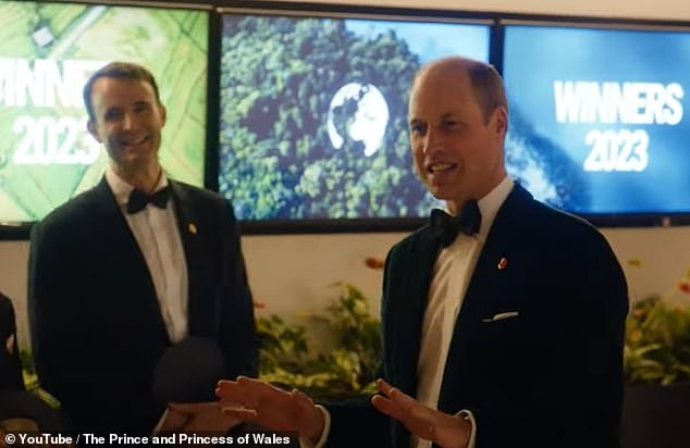 The theatrical film opened with broadcasters from around the world announcing the arrival of the royal family in Singapore, while moving music built the atmosphere.