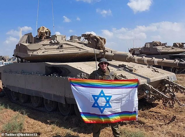 Atzmoni last month revealed his plans to carry the pride flag on his army tank in his fight against Hamas, despite it making him a bigger target for attacks by militants