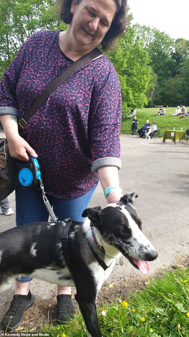 Brian, a two-and-a-half-year-old border collie, kept sniffing the same area, causing Mrs Thwaites to worry he could smell cancer