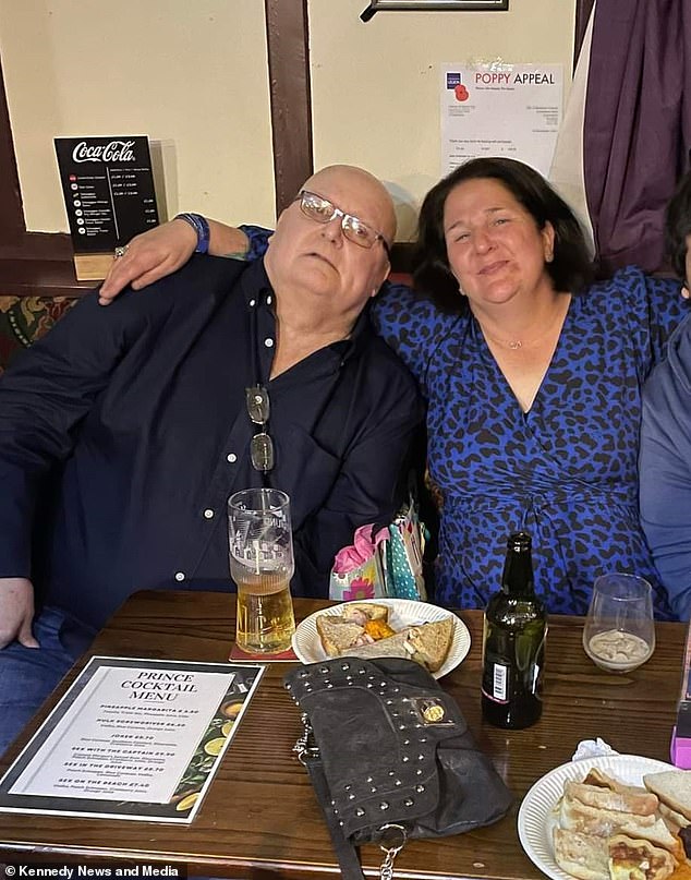 Mrs Thwaites, married to 69-year-old Dave Thwaites (pictured left), shares her ordeal to encourage people to overcome their shame and investigate anything out of the ordinary