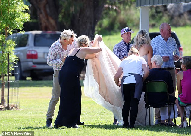 Mr Campion revealed his daughter was more than an hour late for the ceremony and had a wardrobe malfunction when she arrived