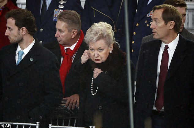 Maryanne Trump Barry closes at her brother's inauguration on January 20, 2017