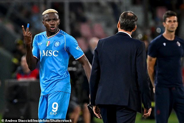 Osimhen is said to have had a rift in his relationship with Napoli this season