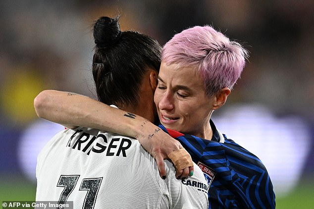 The USWNT legend was in tears as she ended an illustrious football career