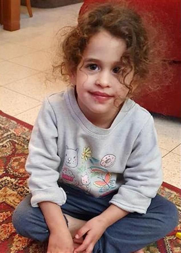 Abigail's parents were murdered by Hamas, shooting her father dead while still in his arms, but the little girl managed enough amid the panic to run to the neighbor for shelter.