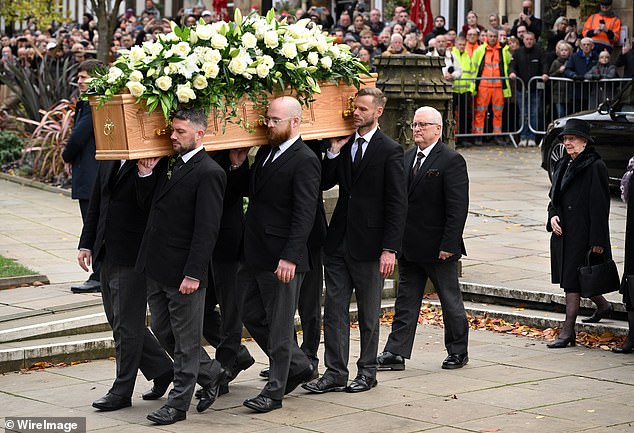 Charlton's funeral took place at Manchester Cathedral on Monday, following his death at the age of 86