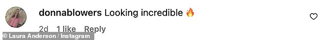 Praise: Others complimented Laura on her sensational postpartum figure, with one person writing: 'Laura you look like a real Barbie doll'