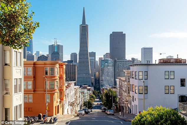 The Transamerica Pyramid, the second tallest structure in the city, is one of the city's most iconic buildings