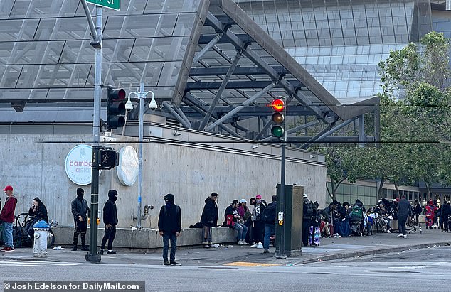 The area outside the building was considered the largest of all the city's open-air drug markets after it suddenly sprung up earlier this year.  Normally between 50 and 100 dealers are active on the streets every day, usually fearlessly and in broad daylight