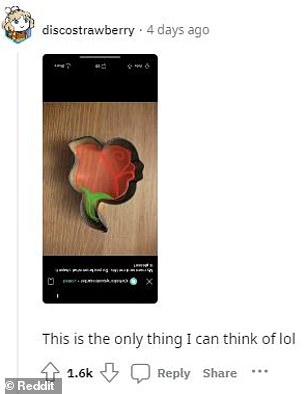 One Reddit suspected it could be a rose.  Above is a mockup of what it could be