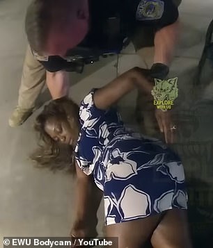 She was unresponsive when officers found her, but then woke up and became angry and upset