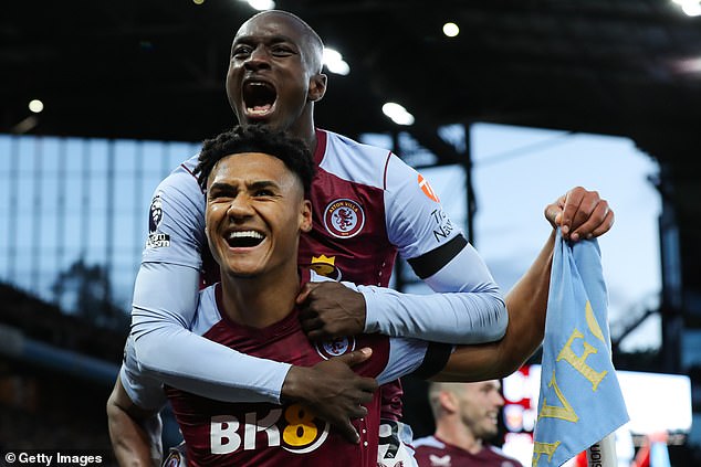 Aston Villa's Ollie Watkins, Moussa Diaby (both pictured) and Leon Bailey are second best