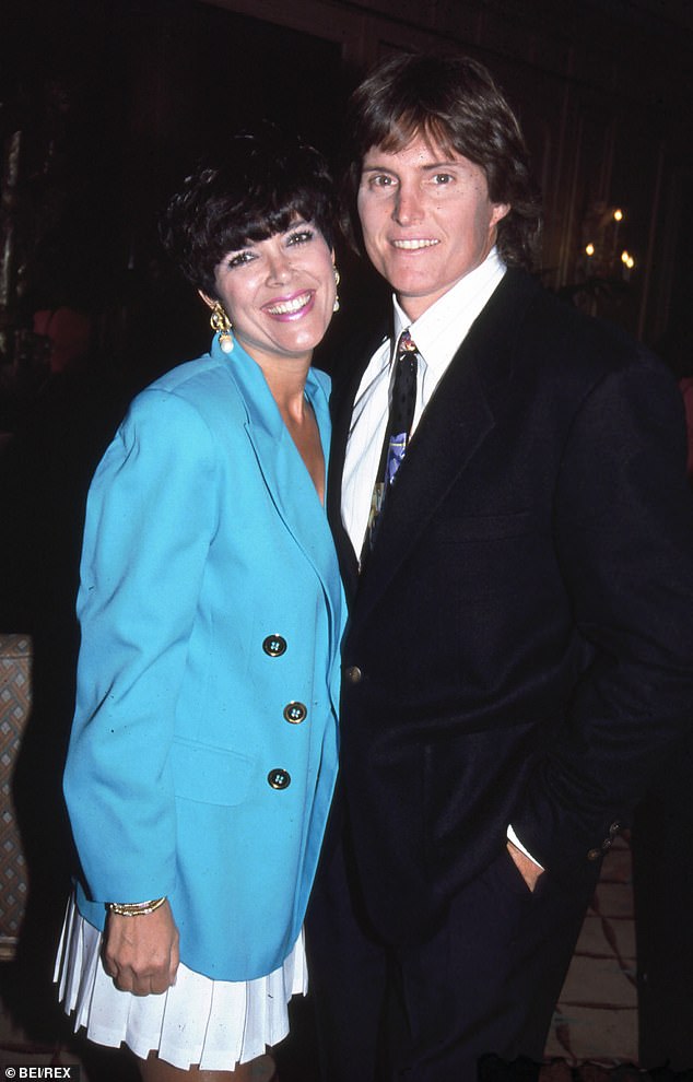 Ahead: Mom Kris pictured with second husband Bruce Jenner – now Caitlyn – in 1991