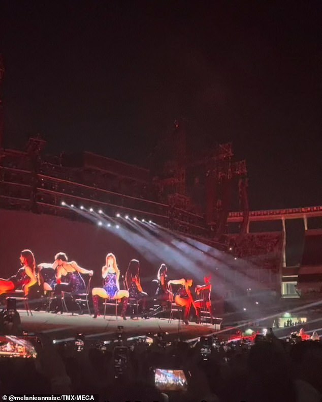 Pop icon: Fans saw Swift take the stage in Buenos Aires on Saturday