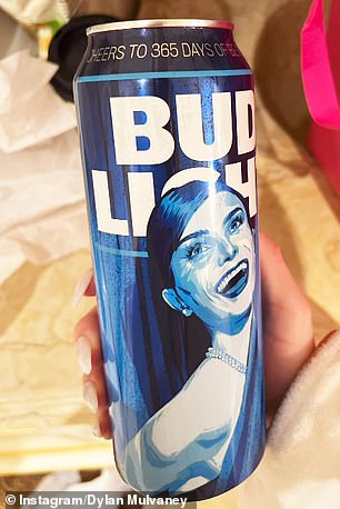 The Bud Light can with Dylan Mulvaney's face