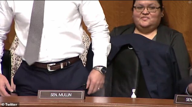 Ex-MMA fighter Mullin told Sean O'Brien to stand up as he adjusted his wedding ring and looked ready to strike out during Tuesday's wild Education, Labor and Pensions Committee hearing