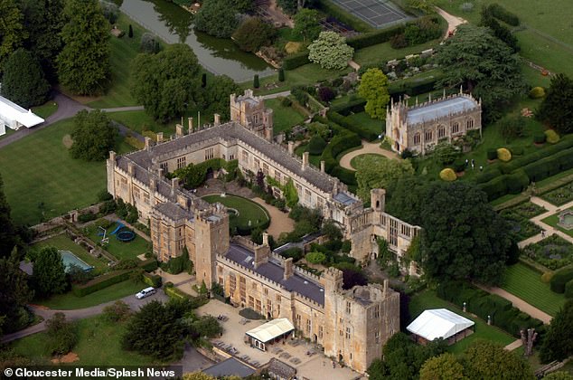 Grand: At Sudeley Castle, Gloucestershire, which Henry's family acquired in 1837 after making their fortune as glovemakers, they flog a distracting collection of possessions