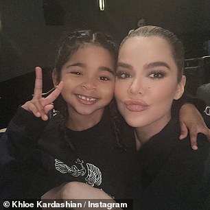 Selfie time: Earlier this week, Khloe got the chance to have a private screening of the new Trolls movie with her daughter True (seen above) and nieces Dream and Chicago