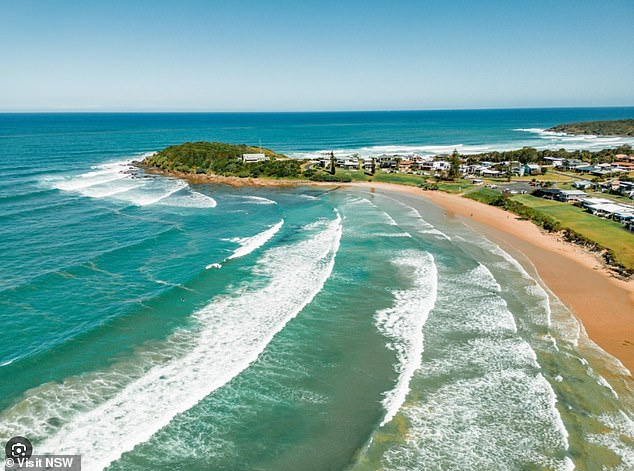 Police have charged a 34-year-old man with assault after a 17-year-old girl was dragged into bushes and brutally raped last Friday evening (pictured by Arrawarra Beach)