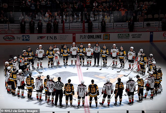 Before the Pittsburgh Penguins' game against the Anaheim Ducks last night, both teams came together for a tribute to Mr. Johnson, who played in 13 NHL games with the Penguins.