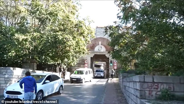 The historic gates of Istanbul in the Mevlanakapi district