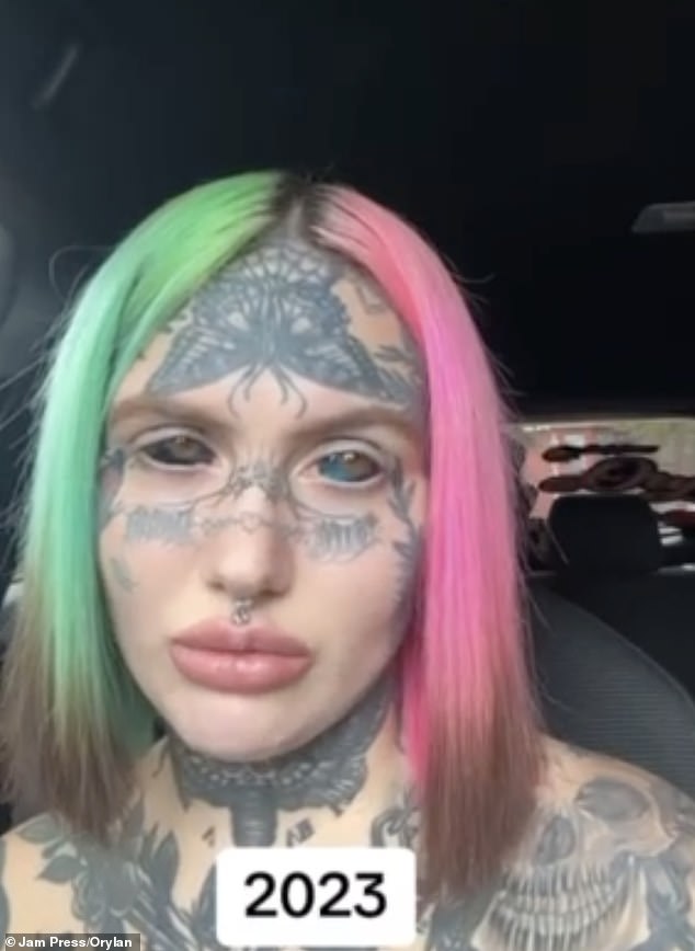 She previously made headlines for making $15,000 a month on OnlyFans, and claims her unusual looks are to thank, with people calling her a 'demon'