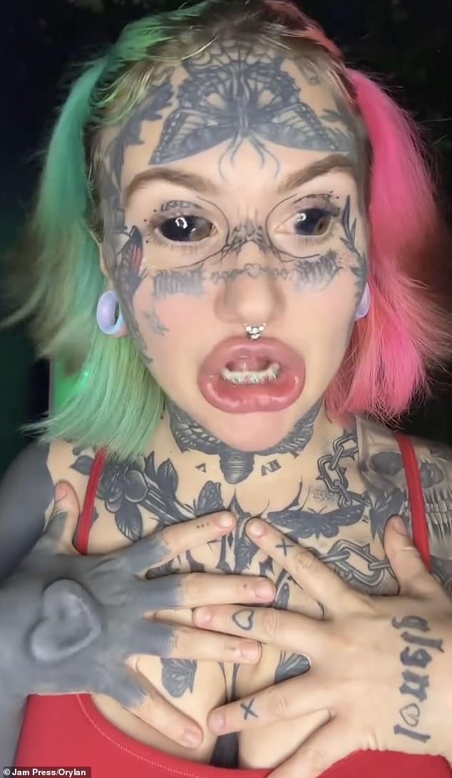 She shares her transformation on her Instagram @orylan1999 and has gained over 124,000 followers and 28,700 views, leaving viewers divided by her radical look
