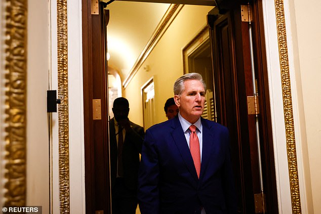 McCarthy denied elbowing colleague Burchett during a press conference later Tuesday, claiming the Tennessee congressman 