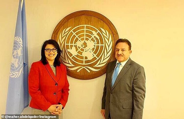 Abdel Qader posed for a photo with Tlaib at the United Nations headquarters in New York and posted it to Instagram in January 2019