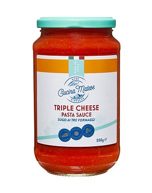 Shoppers voted for the Cucina Matese 'triple cheese' flavor as their favorite pasta sauce