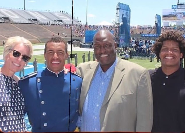 Rochell with his brother Matt, in a family photo shared by the Raiders in a tribute video on Tuesday