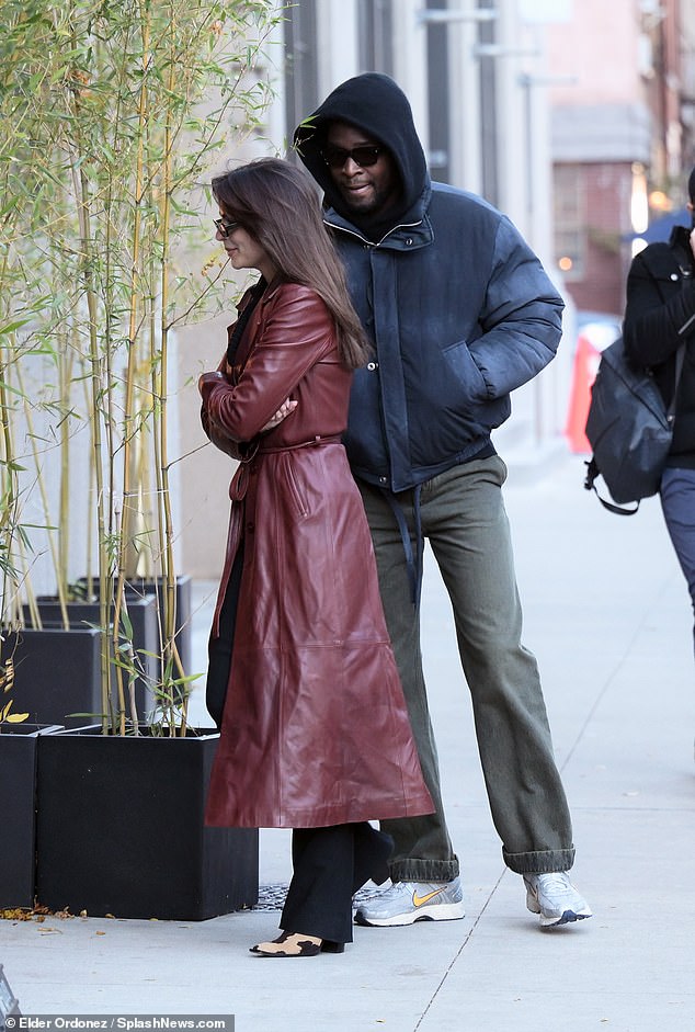 Fun times: The couple looked happy as they had dinner together